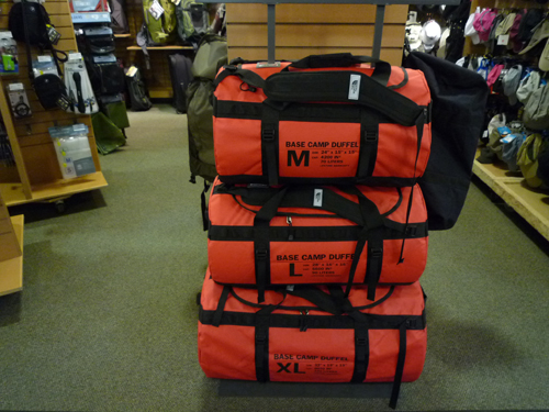 north face duffel size